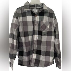 Sonoma Boys Size 7 Long Sleeve Plaid Button Down Shirts